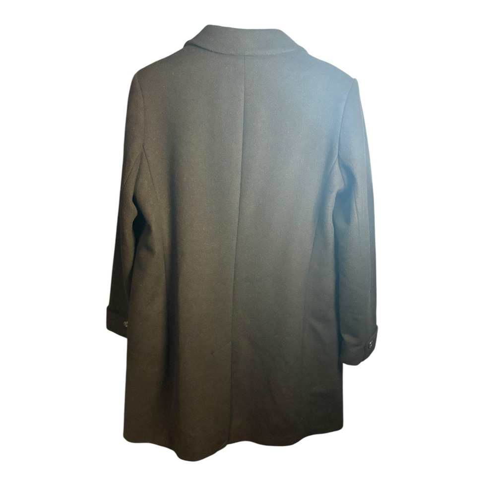 Lauren Ralph Lauren Women's Wool Blend Long Sleeve Mid Length Black Coat Size 16 - Picture 9 of 15
